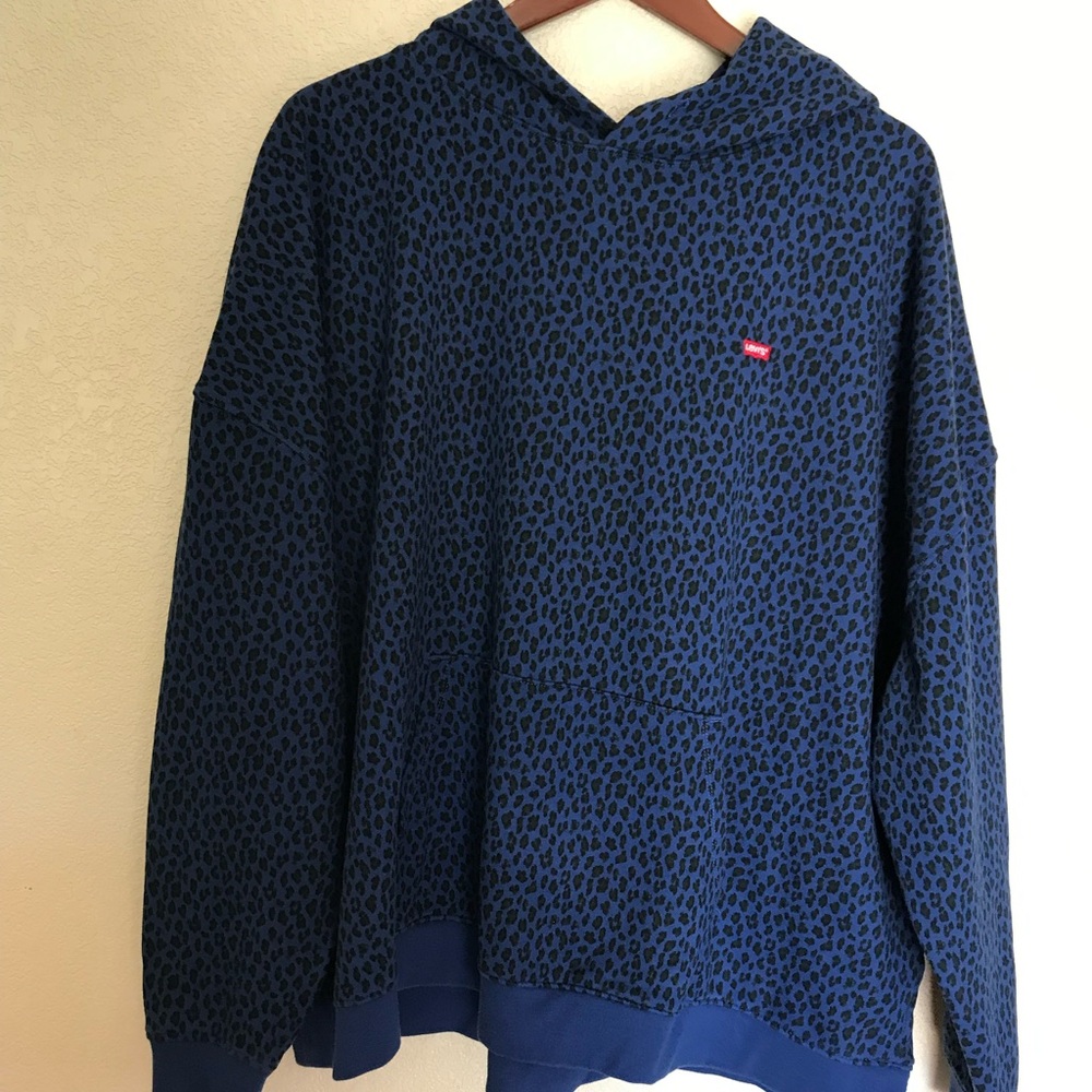 Levi's Blue Leopard Print Hoodie